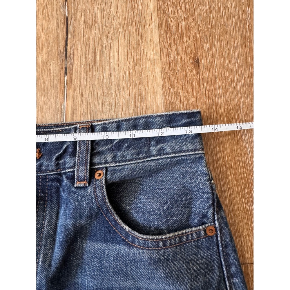 Madewell Blue The Darted Barrel-Leg Jean Button Fly Size 23 - Picture 5 of 7